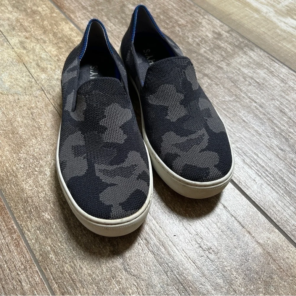 Rothy’s | Original Grey Camo Slip On Sneakers